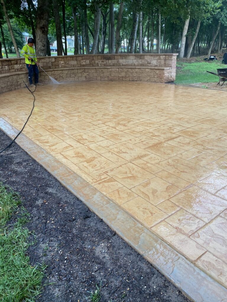 stamped concrete patio